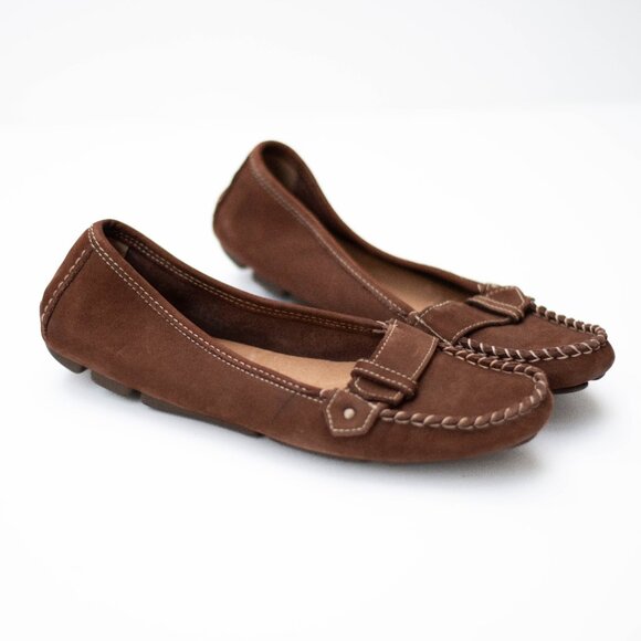 J.Crew Campbell Driving Loafers Women’s 7N Brown Suede Moccasins Made in Italy - Picture 11 of 11